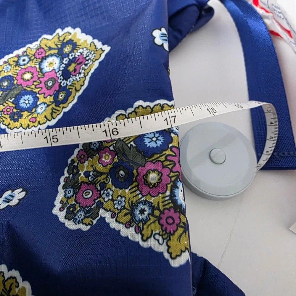 Vera Bradley Berkhill Backpack Kew Gardens Blue Floral Ripstop Travel‎ Bag NWT